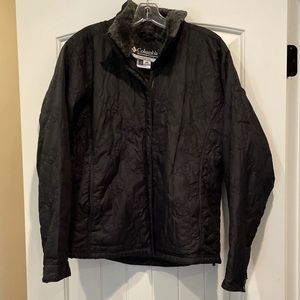 Columbia women’s large embroidered black jacket